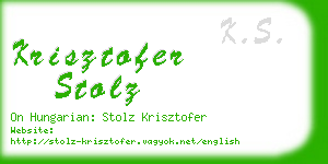 krisztofer stolz business card